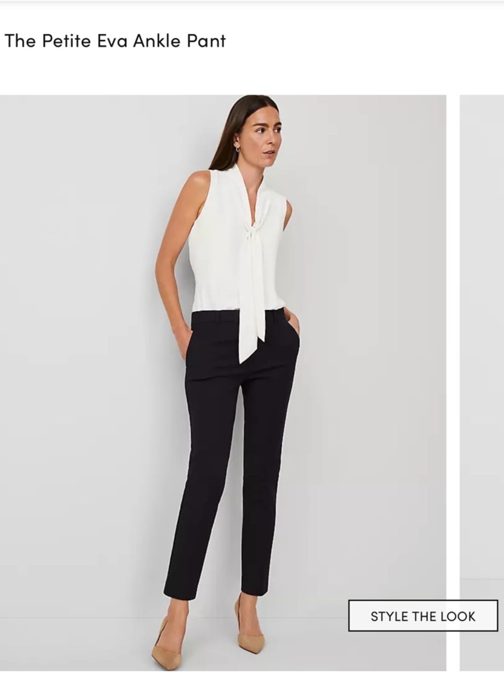 Petite Eva Ankle Pant - Navy